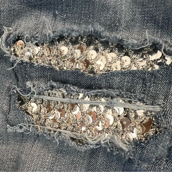 Gap Distressed Cut-Off Sequin Shorts - Picture 6 of 6